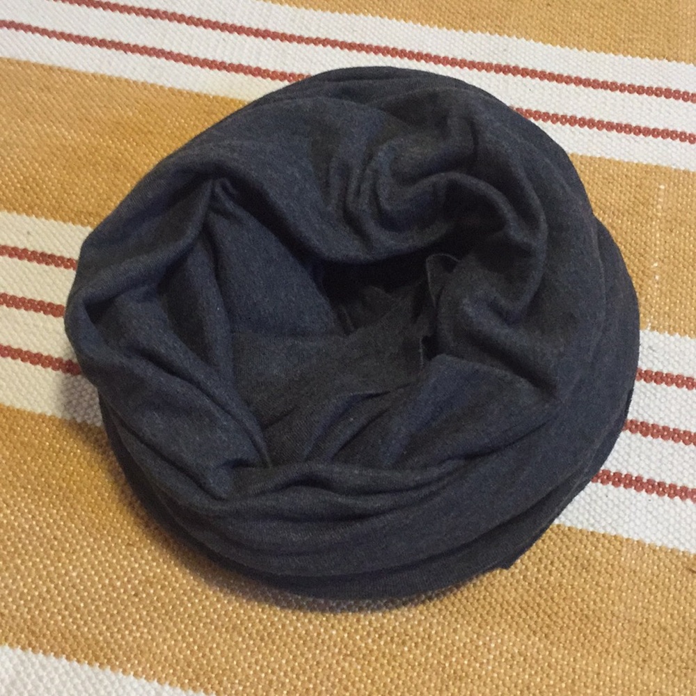 Gray American Apparel jersey infinity tube scarf